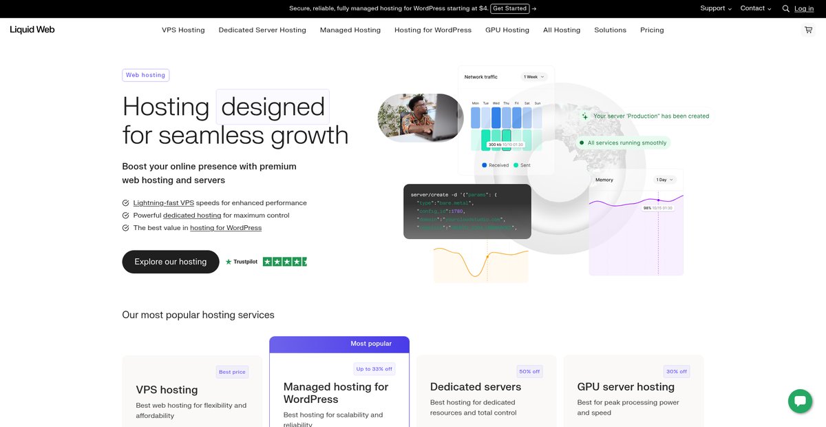 Web Hosting: Fast & Secure VPS, Cloud, Bare Metal Servers Screenshot