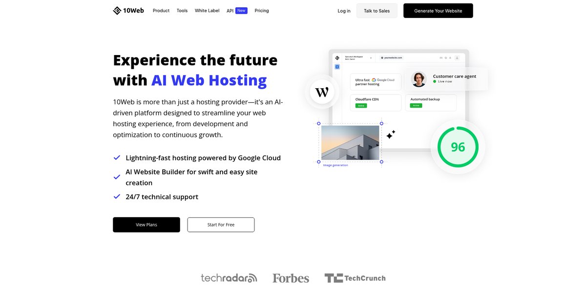 AI Web Hosting Screenshot