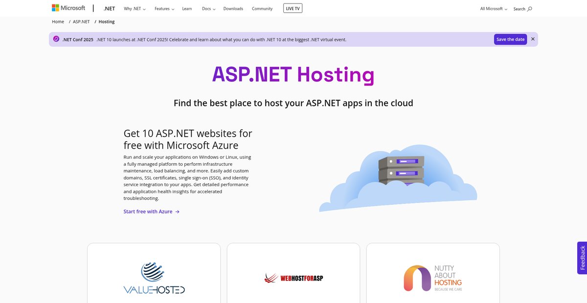 ASP.NET Hosting - Microsoft Screenshot