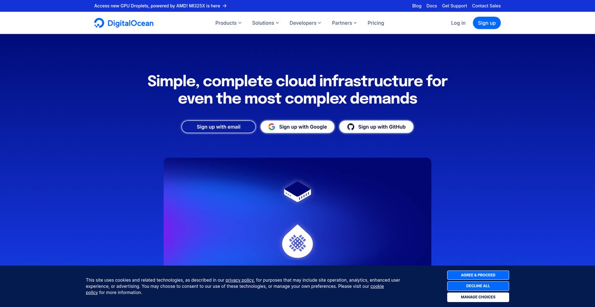 DigitalOcean | Cloud Infrastructure for Developers Screenshot