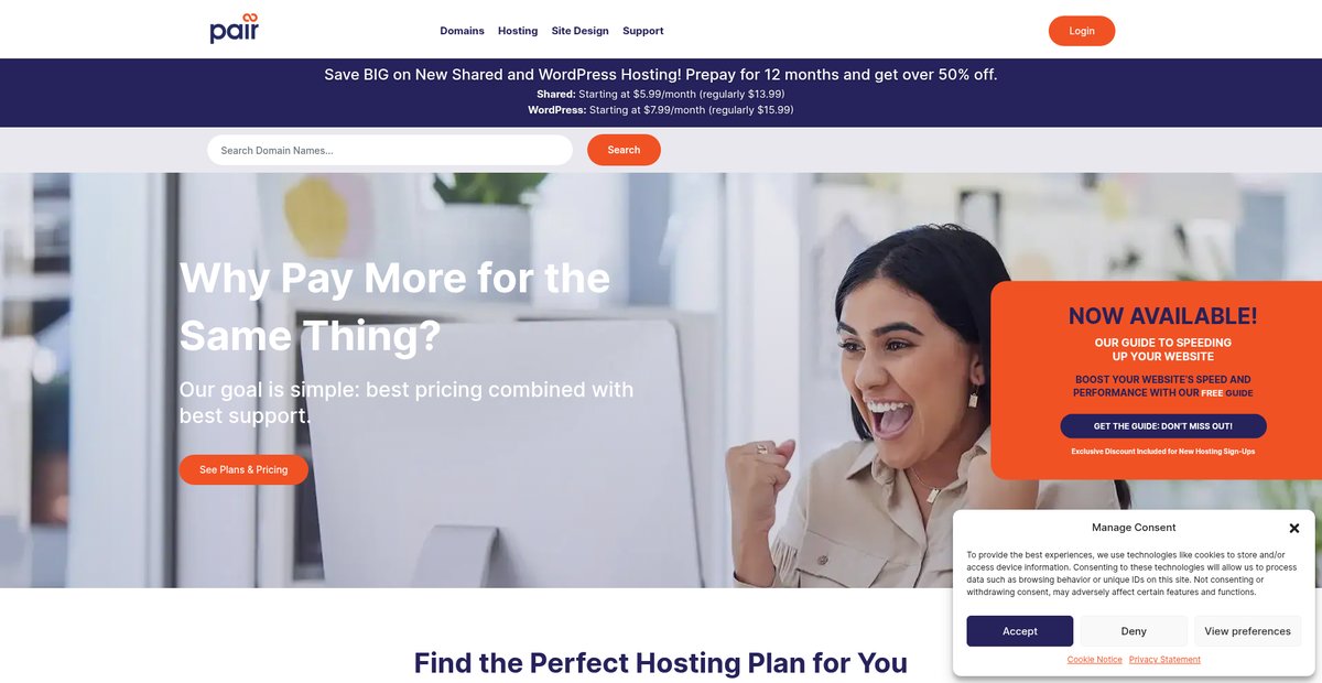 Buy A Domain | Website Hosting | Custom Web Design Screenshot