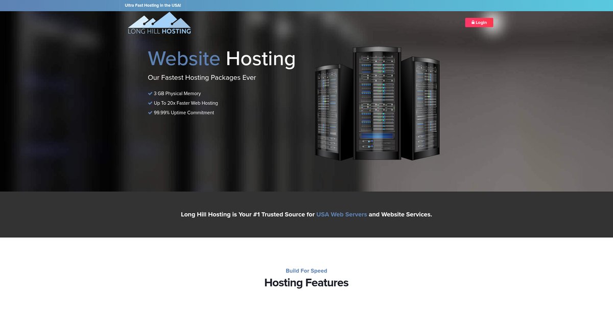 Long Hill Hosting - USA Website Servers Screenshot