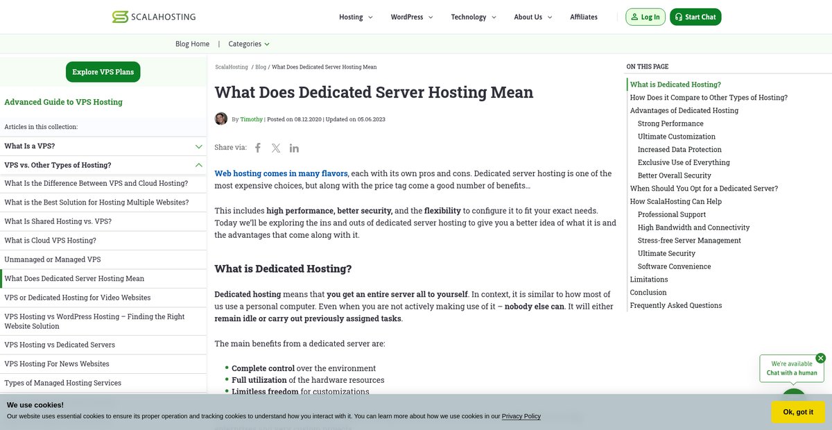 What Does Dedicated Server Hosting Mean Screenshot