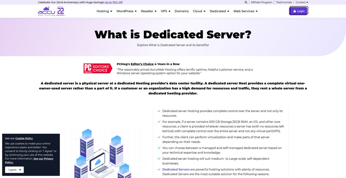 What is Dedicated Server Hosting? | AccuWeb Hosting Screenshot