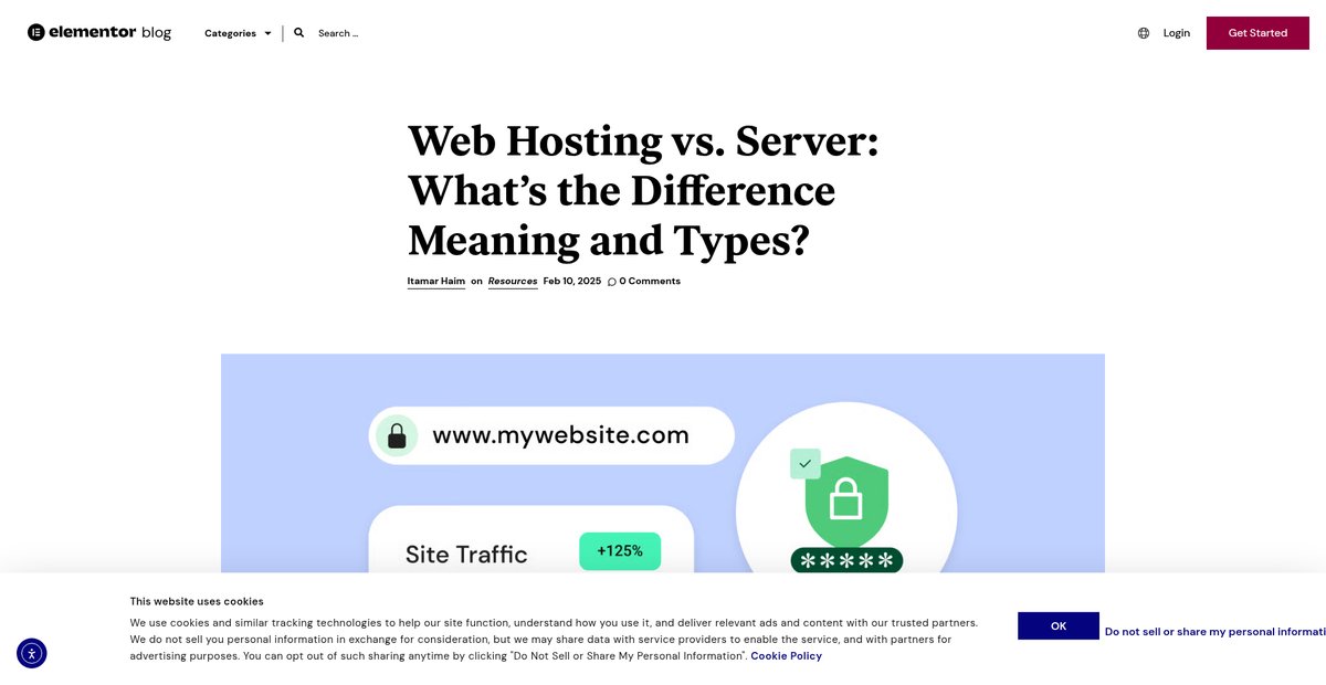 Web Hosting vs. Server: What's the Difference Meaning ... Screenshot