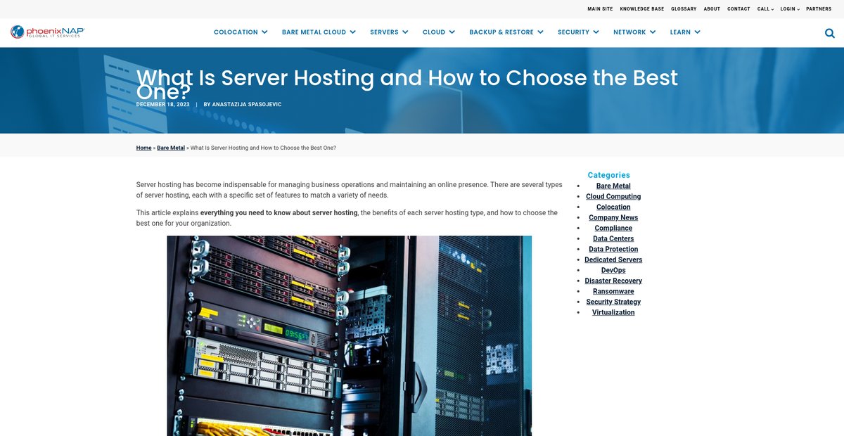 What Is Server Hosting? {Types, Benefits} Screenshot