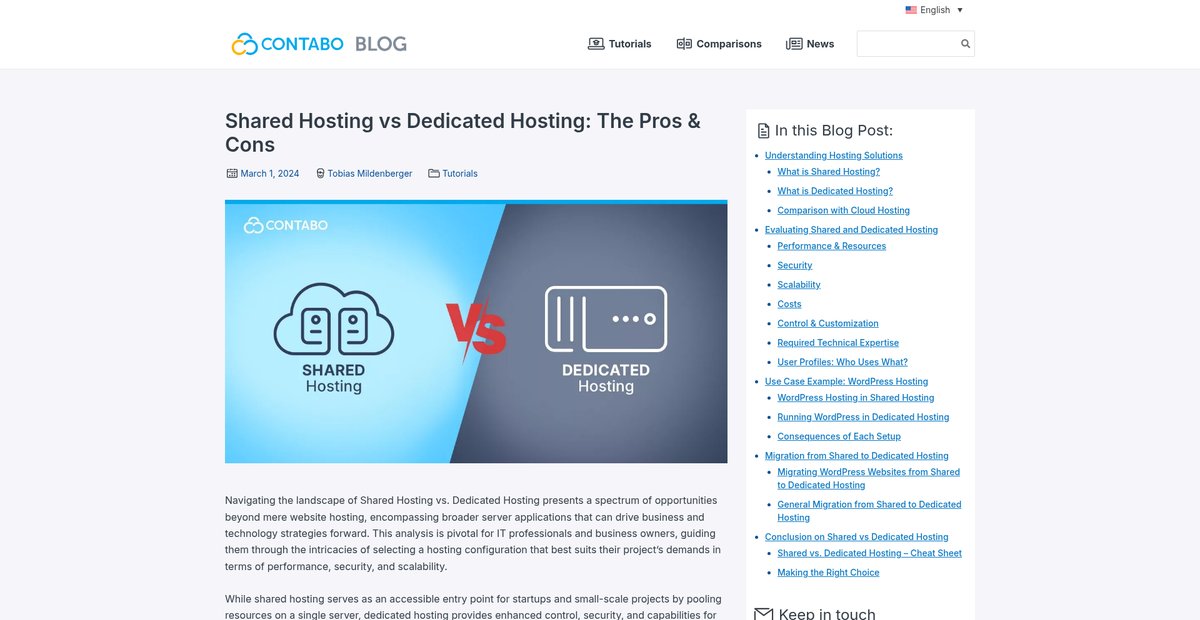 Shared Hosting vs Dedicated Hosting: The Pros & Cons Screenshot