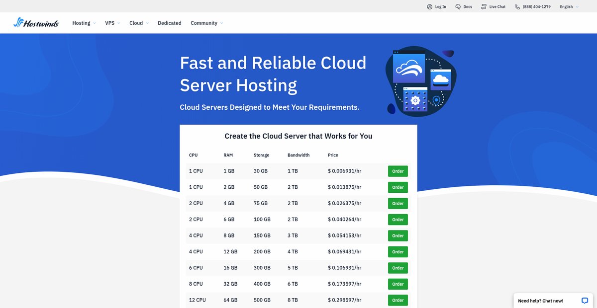 Fast and Reliable Cloud Server Hosting Screenshot