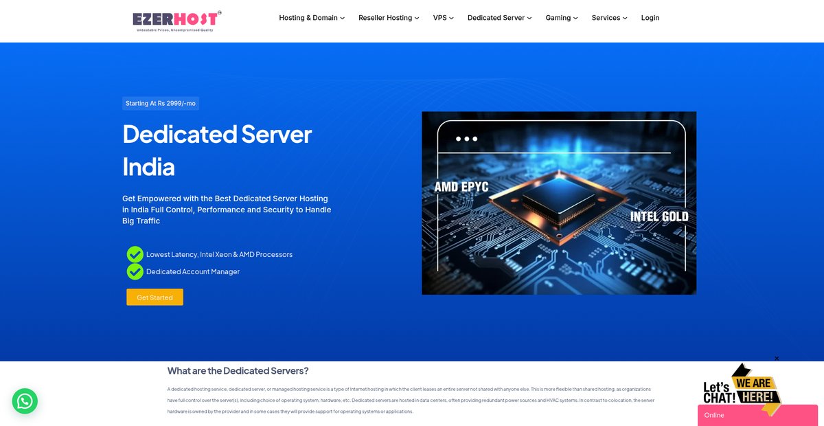Windows Dedicated Server Screenshot