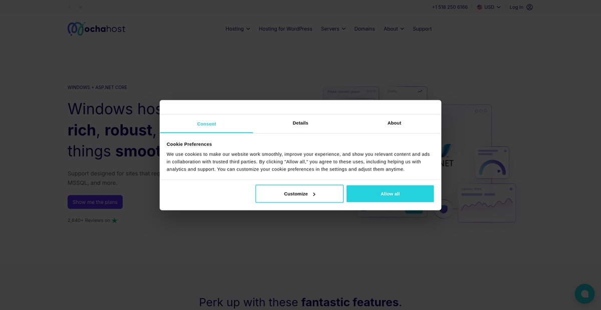 Windows Web Hosting Screenshot