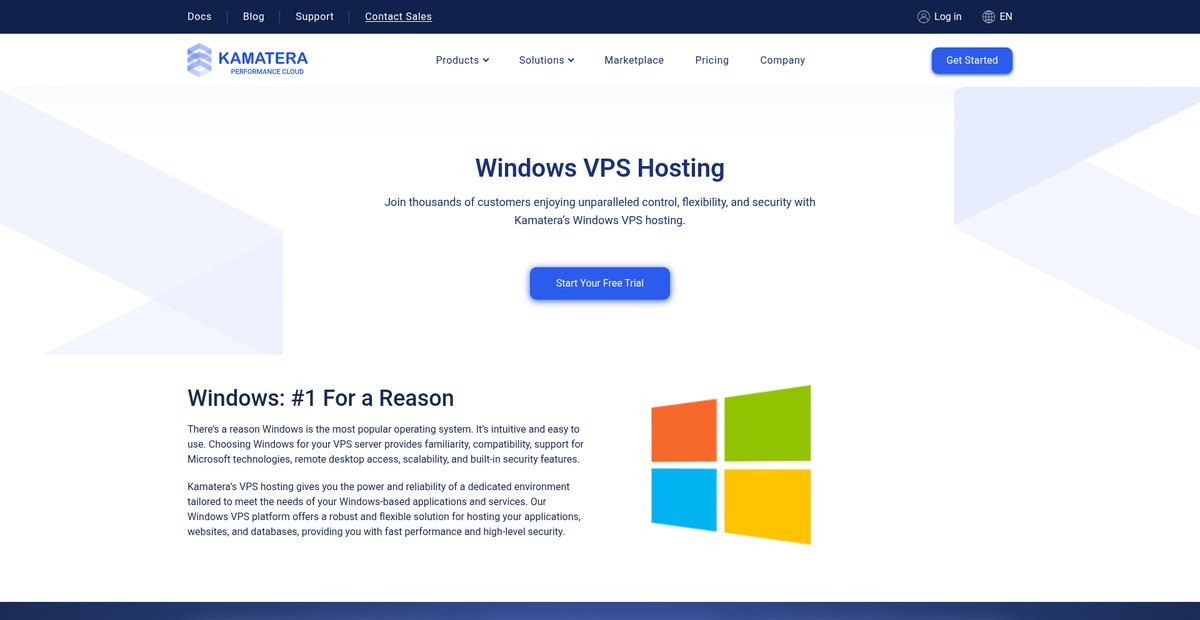 Windows VPS Hosting | Fast, Scalable and Flexible Screenshot
