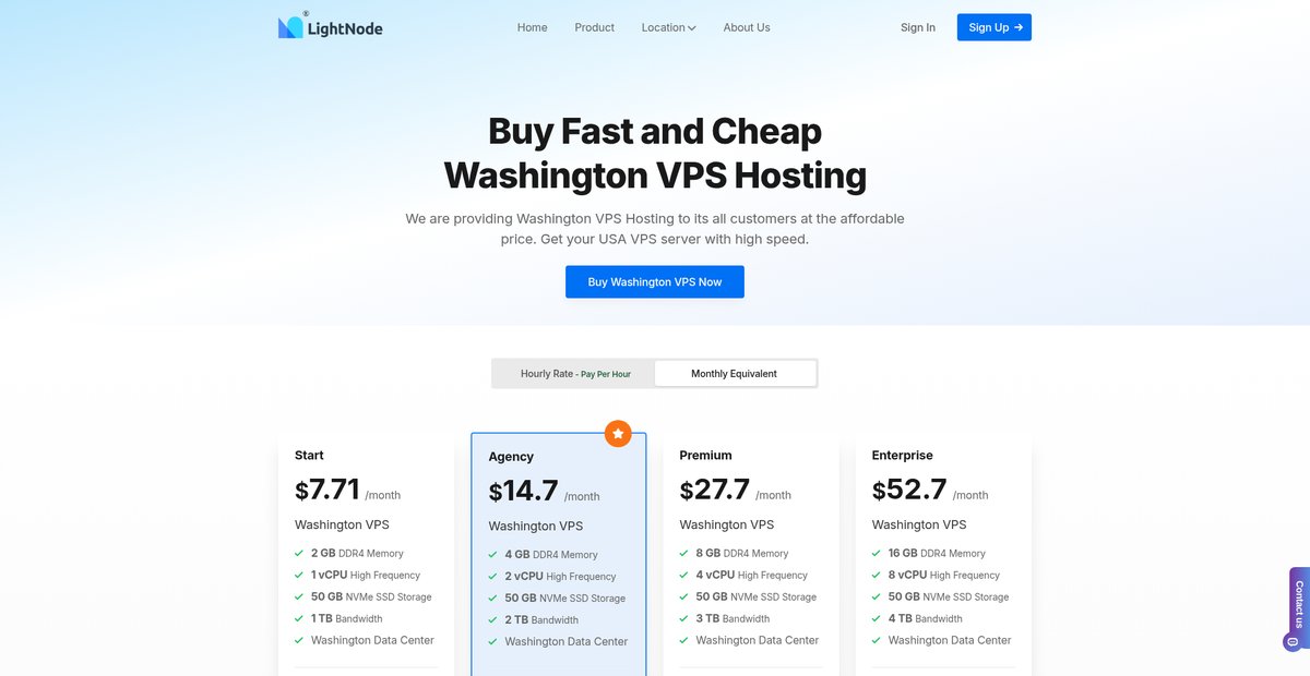 Buy Fast and Cheap Washington VPS Hosting Screenshot