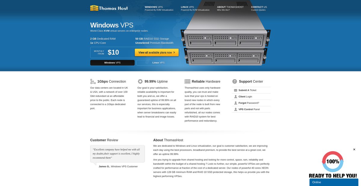 Cheap Windows & Linux VPS Screenshot