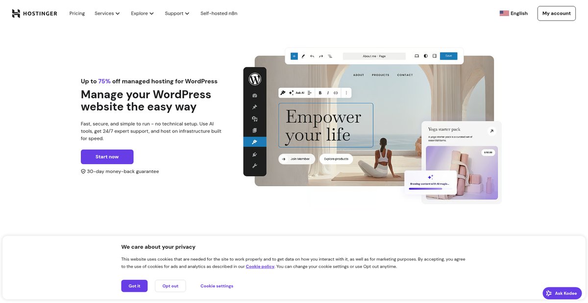 Managed hosting for WordPress | Fast Loading & Secure Screenshot