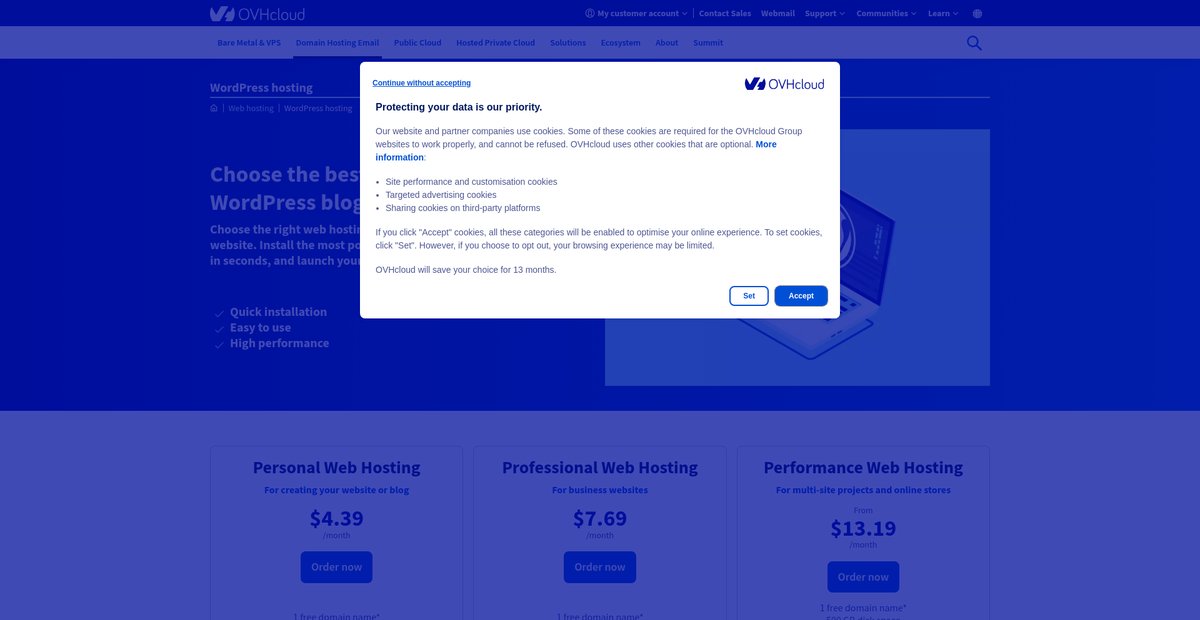 The best WordPress hosting provider Screenshot