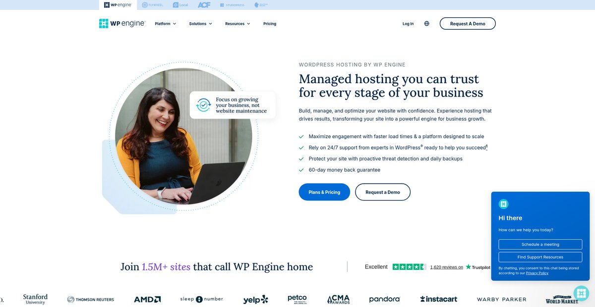 Hosting for WordPress Sites | WP Engine® Screenshot