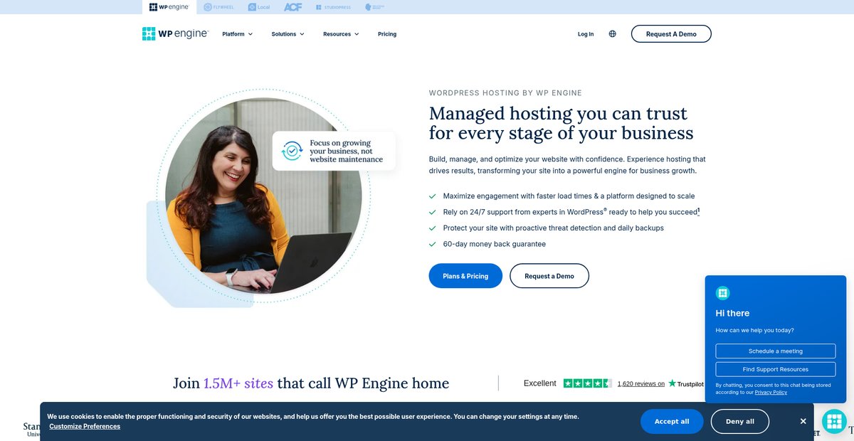 Hosting for WordPress Sites | WP Engine® Screenshot