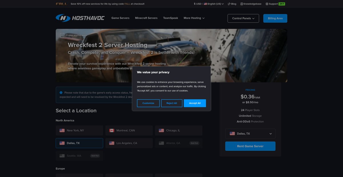 Wreckfest 2 Server Hosting Screenshot
