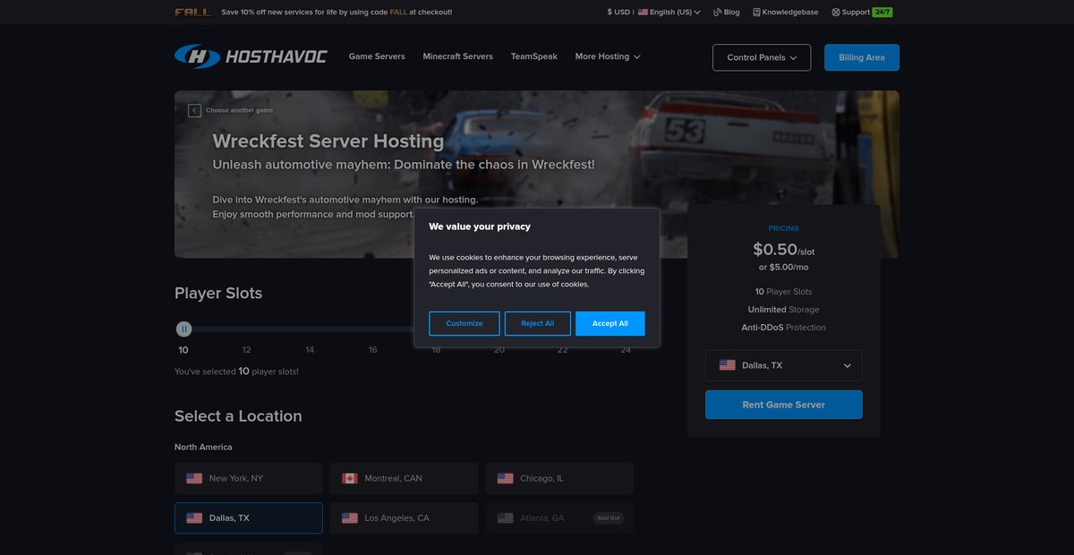 Wreckfest Server Hosting Screenshot